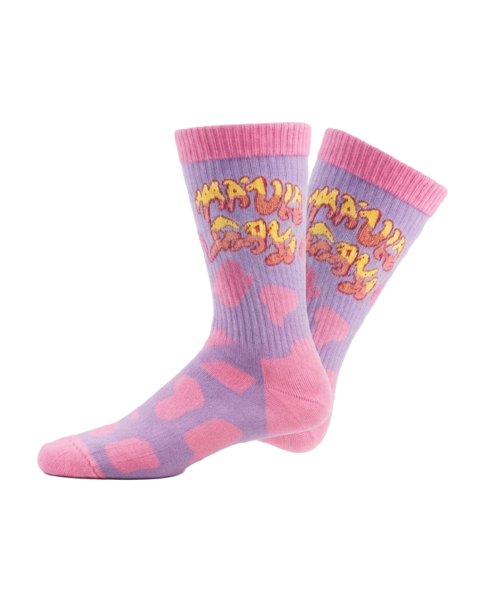 YU "MÄUSE GAYNG" SOCKEN - ROSA/LILA