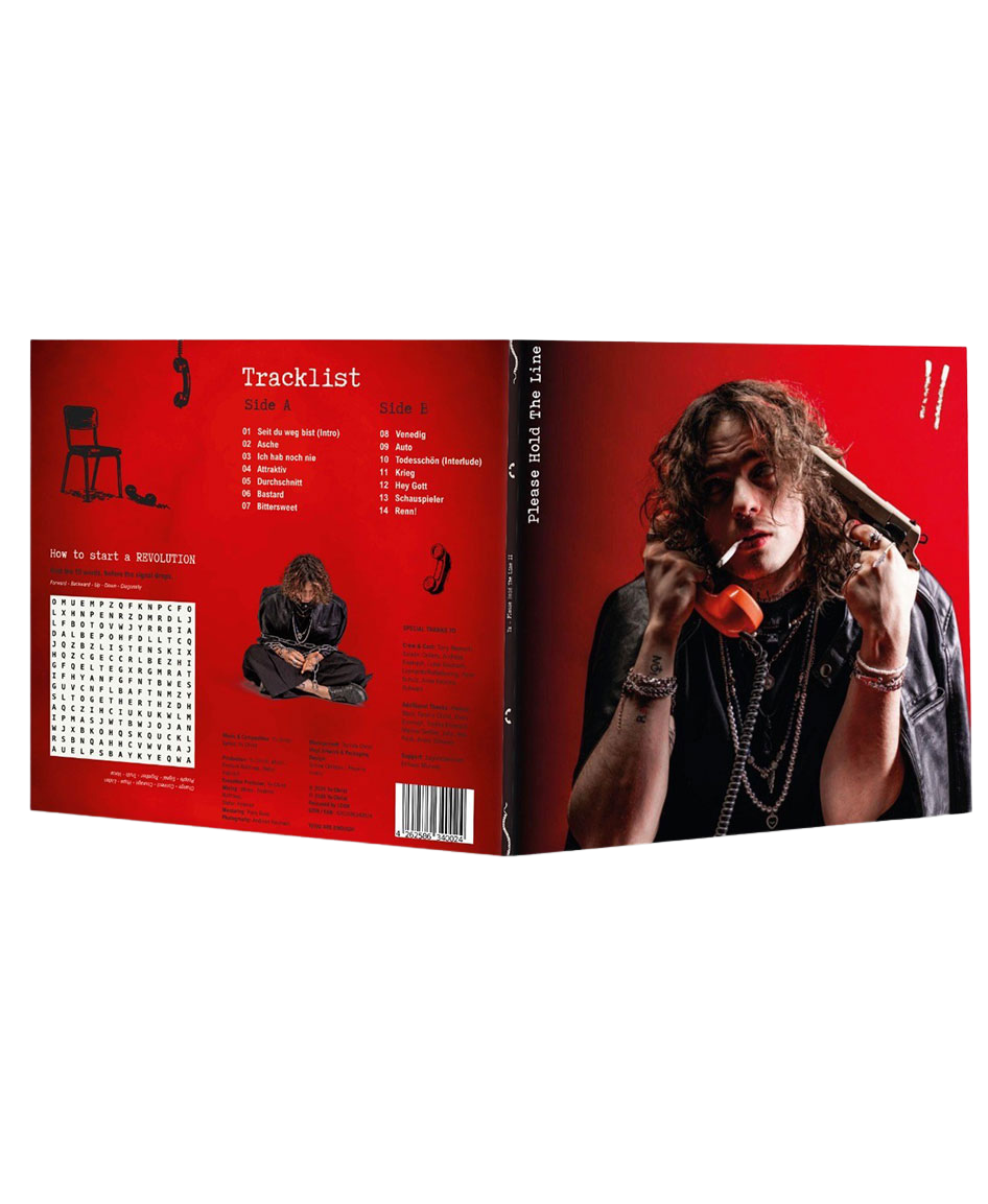 YU "PLEASE HOLD THE LINE II" VINYL MIT WIDMUNG - AFTER THE CALL