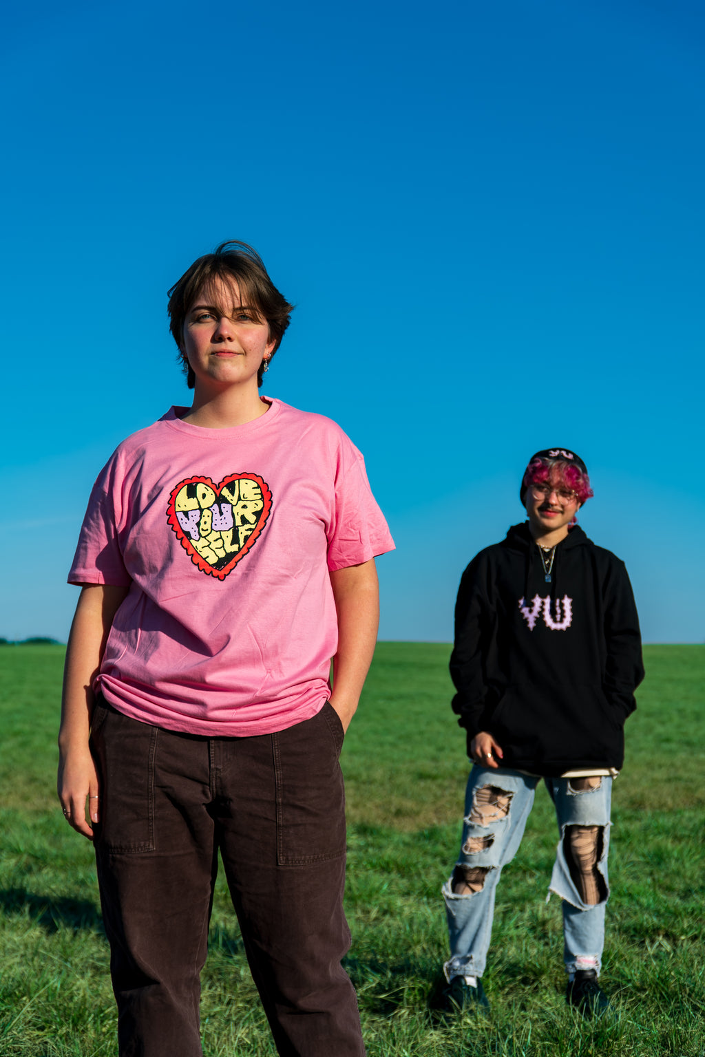 YU "LOVE YOURSELF" UNISEX T-SHIRT - ROSA