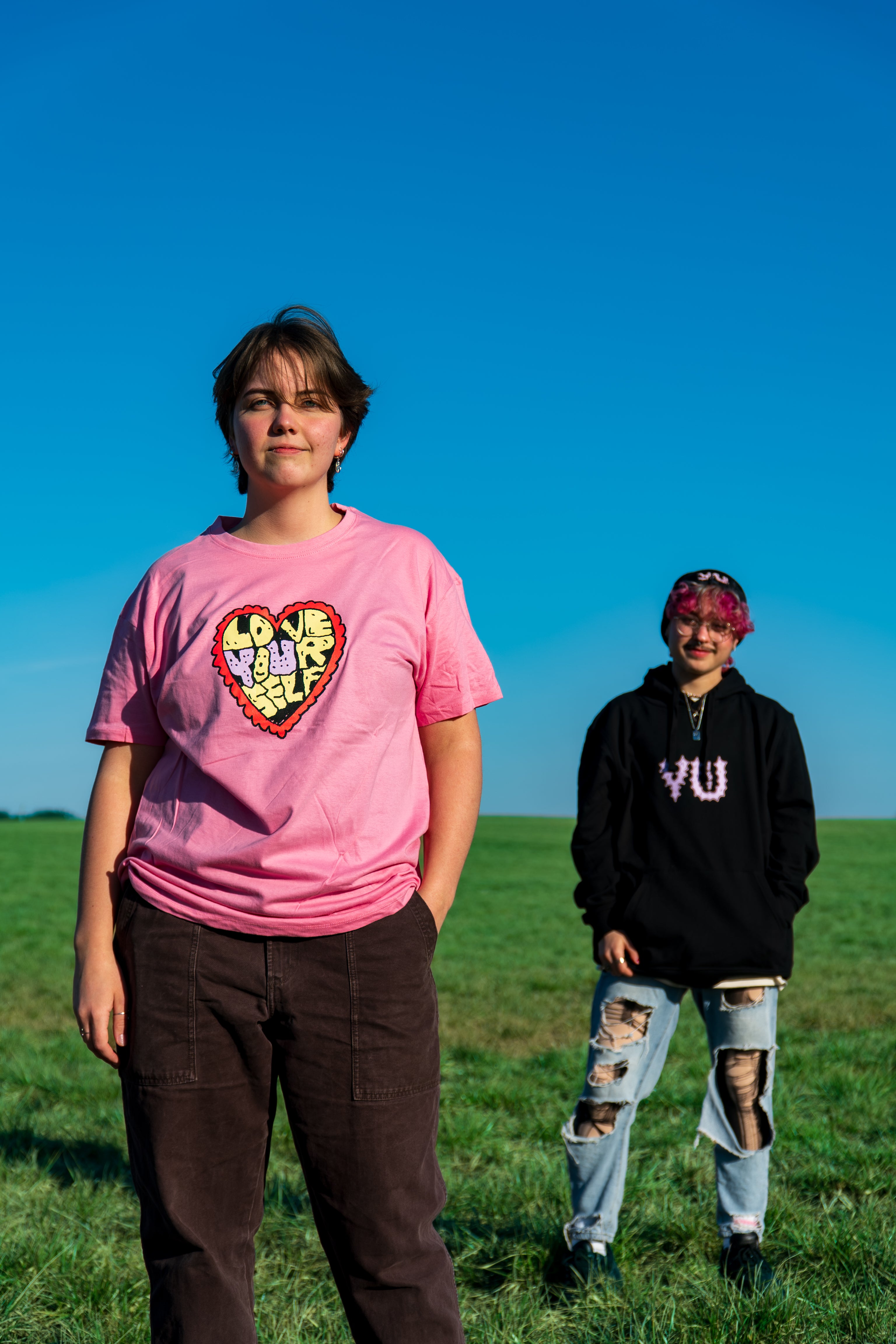 YU "LOVE YOURSELF" UNISEX T-SHIRT - ROSA