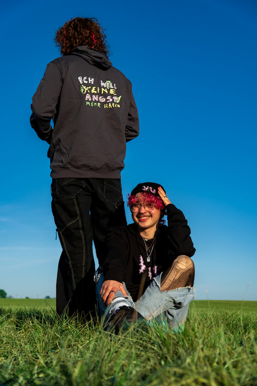 YU "ANGST" UNISEX HOODIE - GRAU