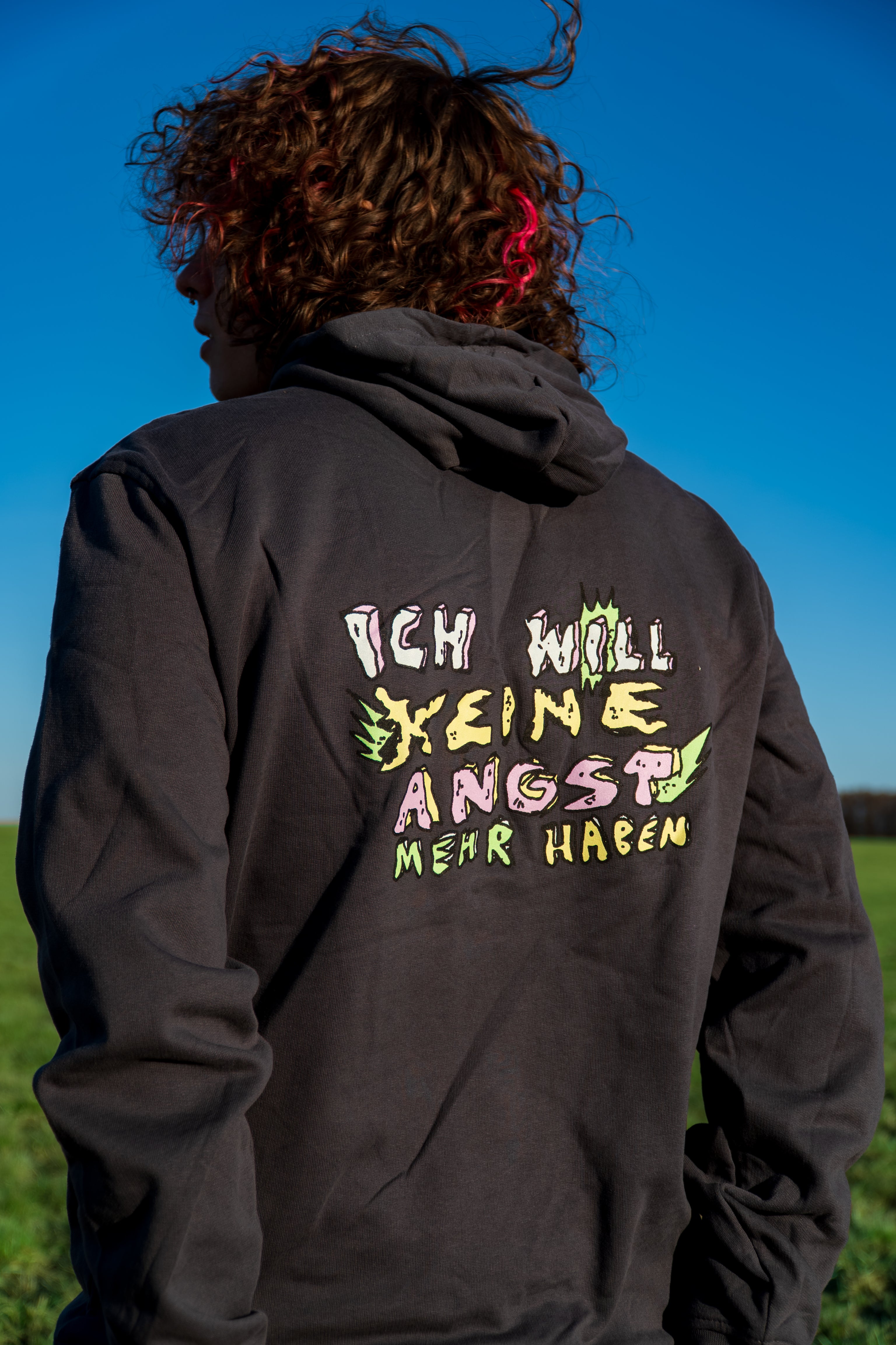 YU "ANGST" UNISEX HOODIE - GRAU
