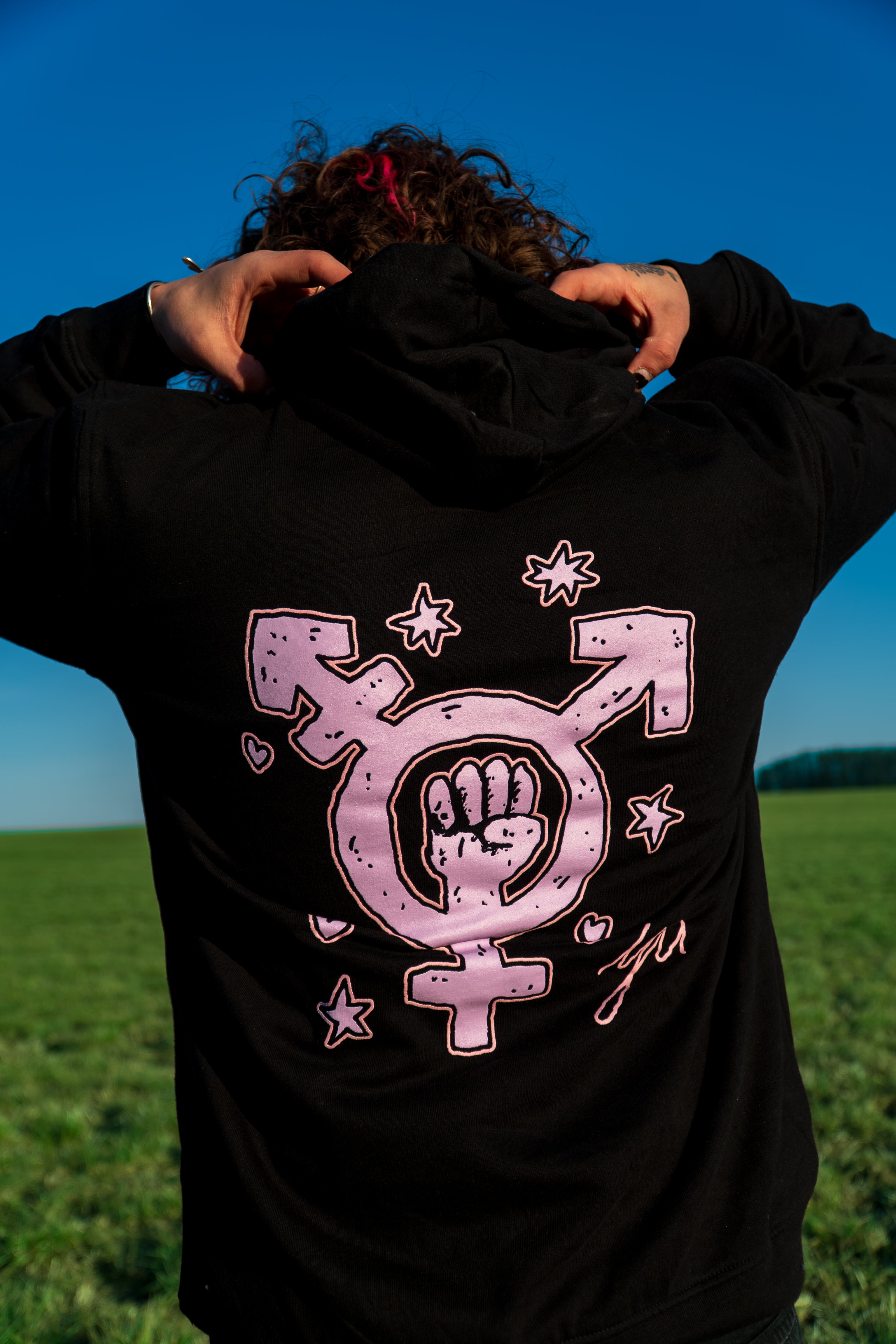YU "SYMBOL" UNISEX HOODIE - SCHWARZ