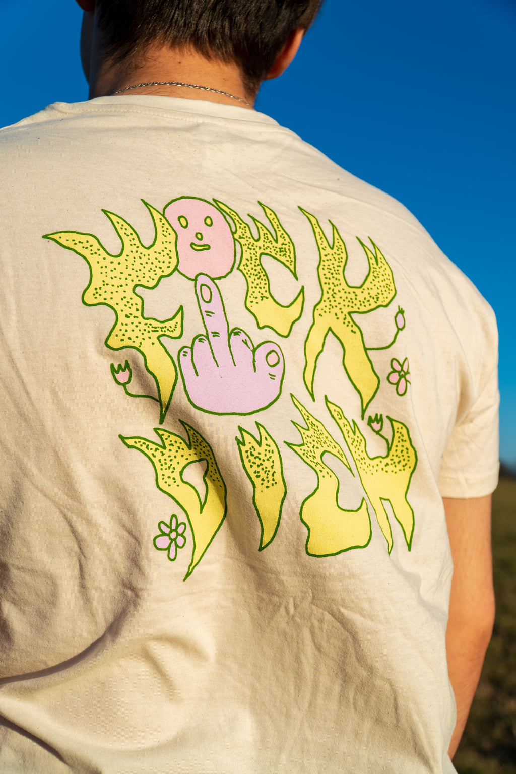 YU "GEH UND ..." UNISEX T-SHIRT - BEIGE