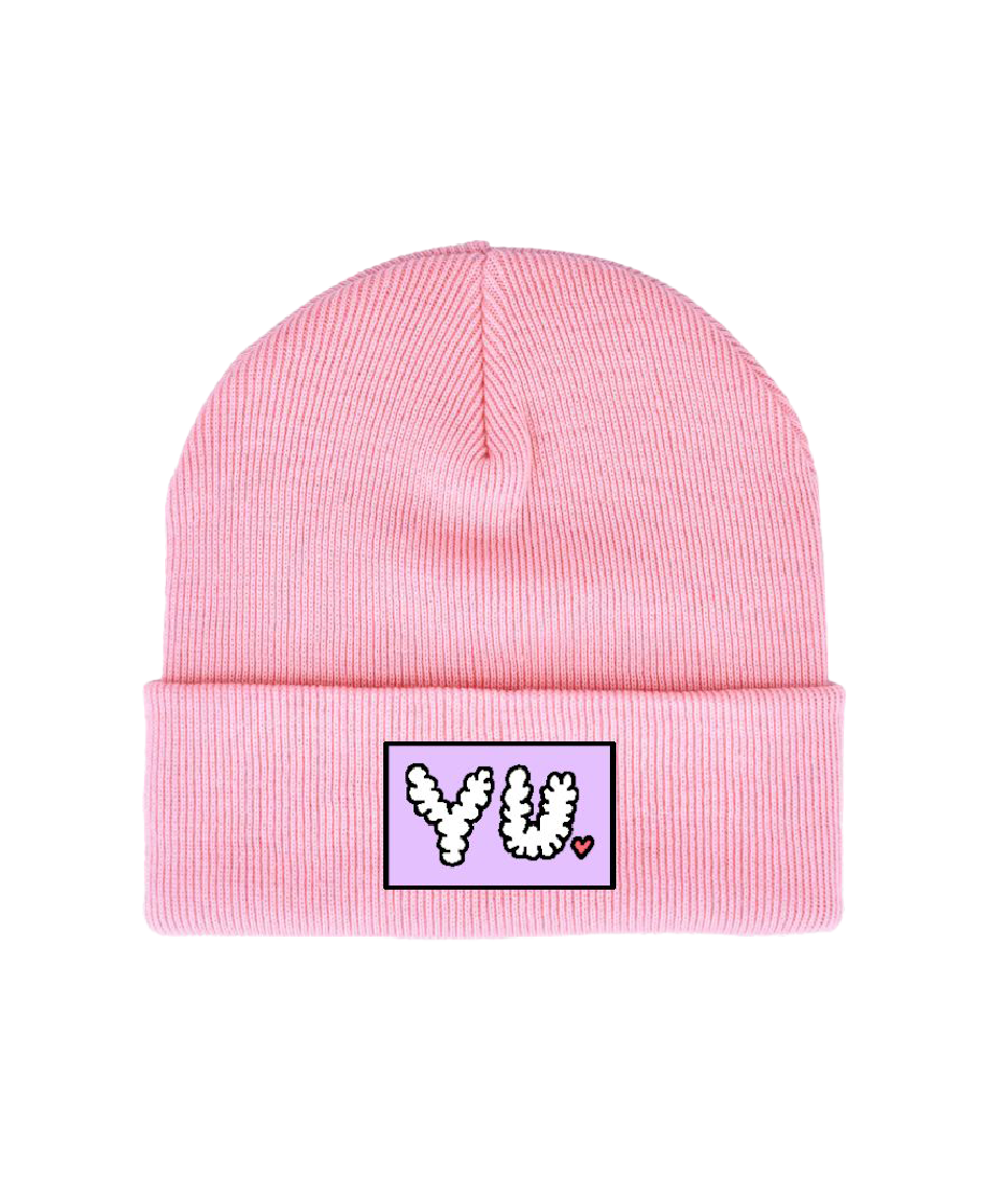 YU "LOGO" BEANIE - ROSA
