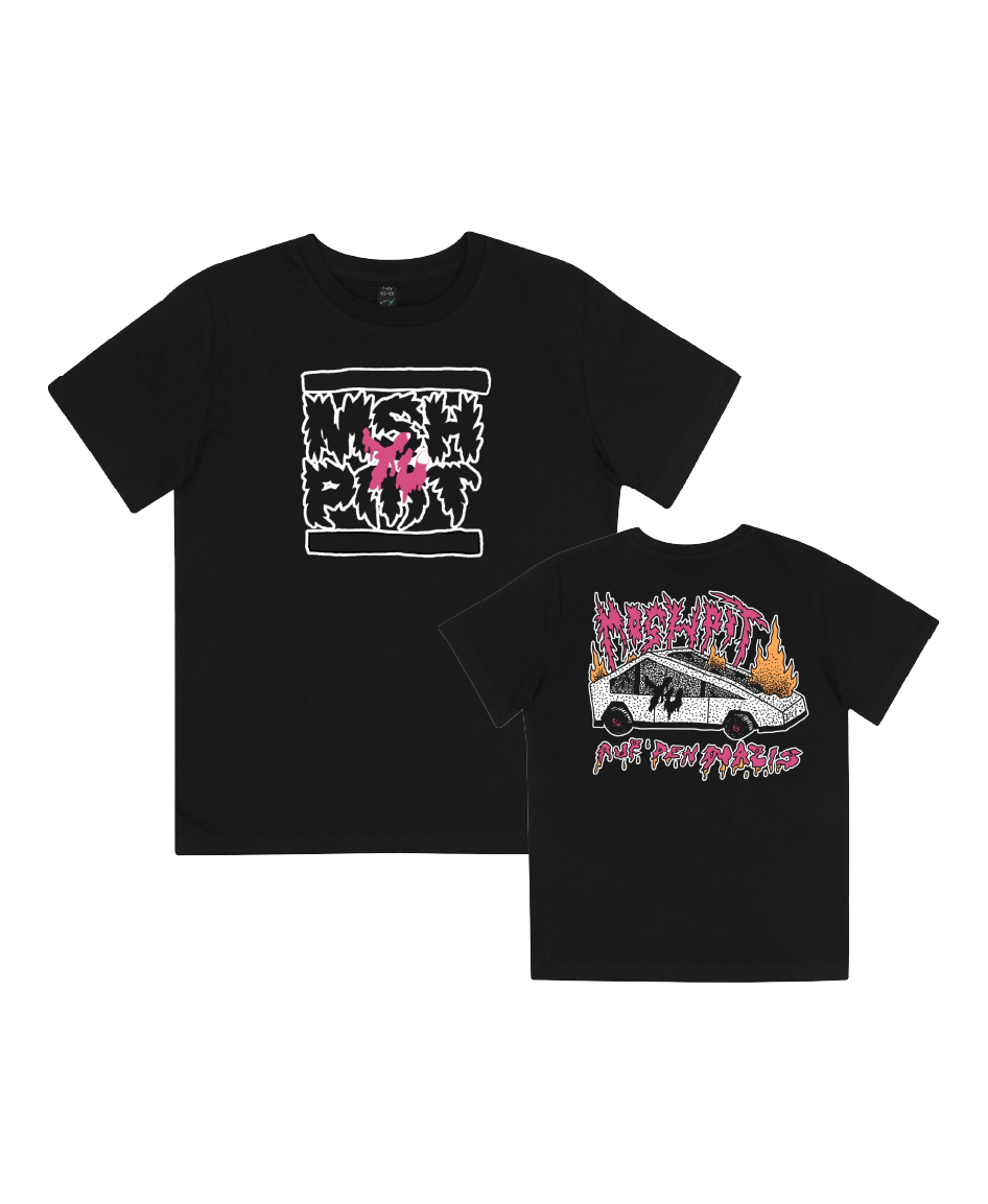 YU "MOSHPIT" UNISEX T-SHIRT - SCHWARZ