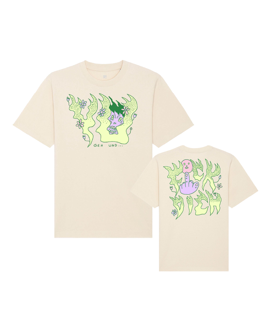 YU "GEH UND ..." UNISEX T-SHIRT - BEIGE