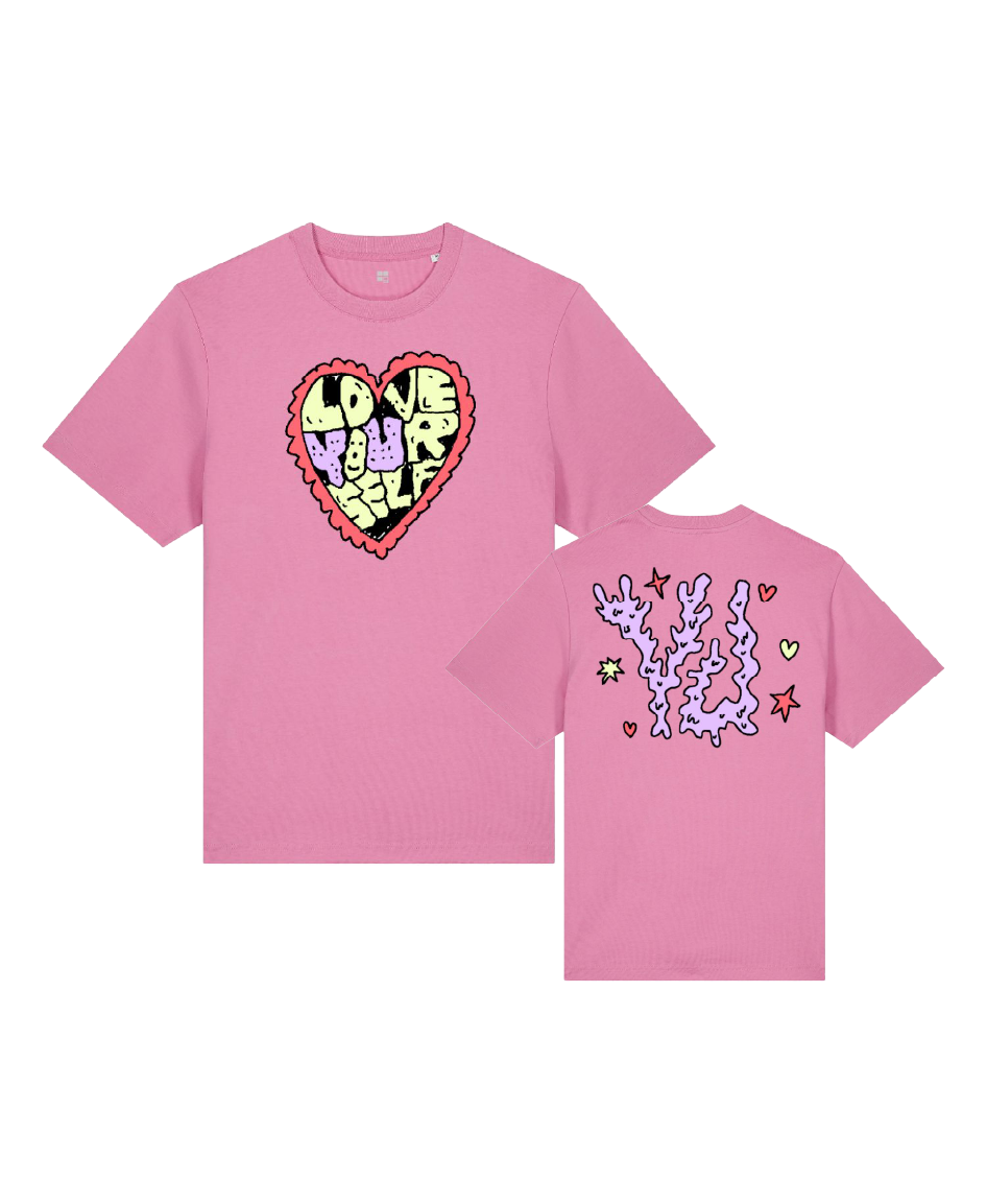 YU "LOVE YOURSELF" UNISEX T-SHIRT - ROSA
